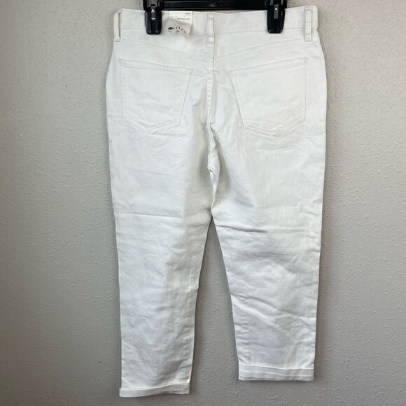 NWT Stylus White Distressed Boyfriend Cropped Pants Size 29/8 - Picture 4 of 7